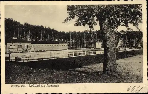 Ak Drezdenko Driesen Neumark Ostbrandenburg, Volksbad am Sportplatz