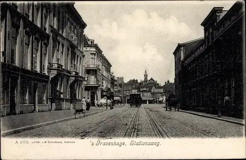 Ak 's Gravenhage Den Haag Südholland, Stationsweg