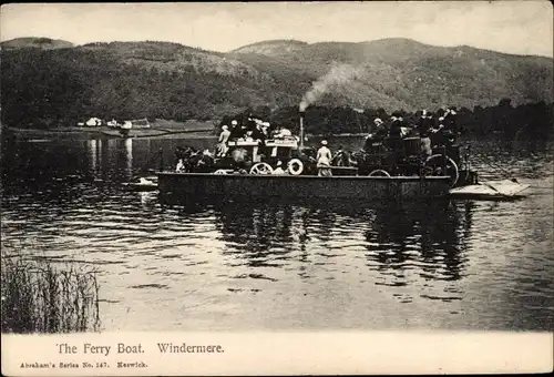 Ak Windermere Cumbria England, The Ferry Boat