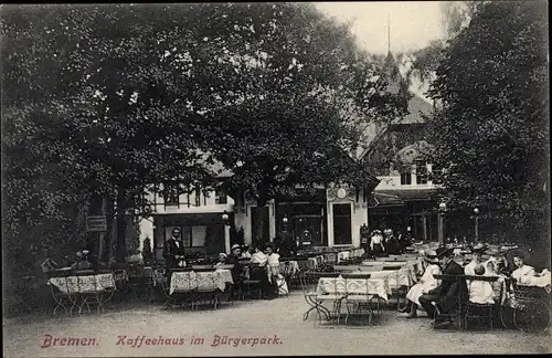 Ak Hansestadt Bremen, Kaffeehaus im Bürgerpark