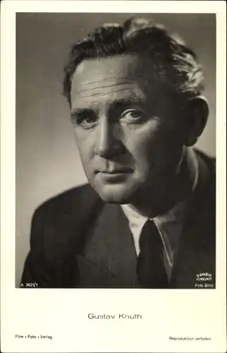 Ak Schauspieler Gustav Knuth, Portrait, Film Foto Verlag A 3621/1