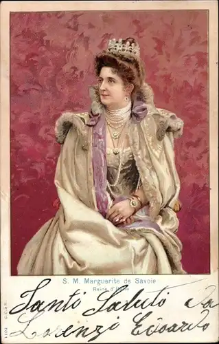 Litho Marguerite de Savoie, Reine d'Italie, Königin von Italien, Portrait