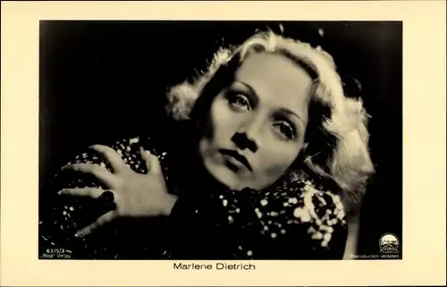 Ak Schauspielerin Marlene Dietrich, Portrait, Ross Verlag 6315/3