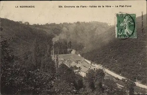 Ak Condé sur Noireau Calvados, Vallee de la Vere, Le Plat Fond