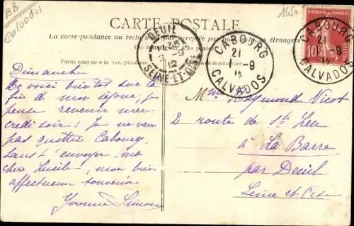 Ak Cabourg Calvados, Le Grand Hotel, La Terrasse