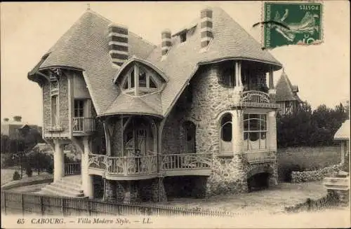 Ak Cabourg Calvados, Villa Modern Style