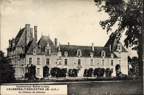 Ak Vernantes Maine et Loire, Château de Jalesnes, Institution Saint Louis