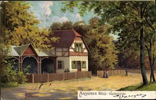 Künstler Litho Kämmerer, Aachen in Nordrhein Westfalen, Aachener Wald, Waldschänke