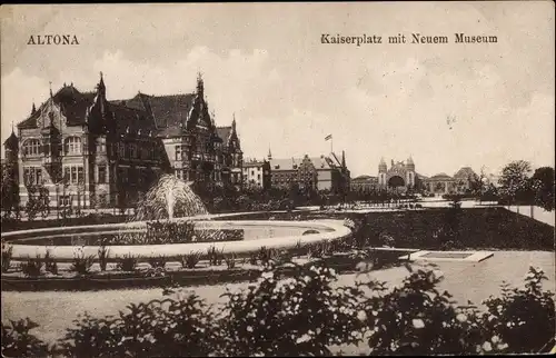 Ak Hamburg Altona, Kaiserplatz, Neues Museum