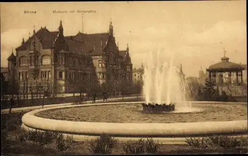 Ak Hamburg Altona, Museum, Kaiserplatz