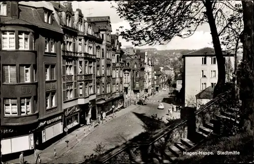 Ak Haspe Hagen Westfalen, Stadtmitte, Straßenpartie