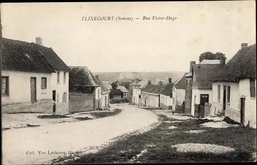 Ak Flixecourt Somme, Rue Victor Hugo