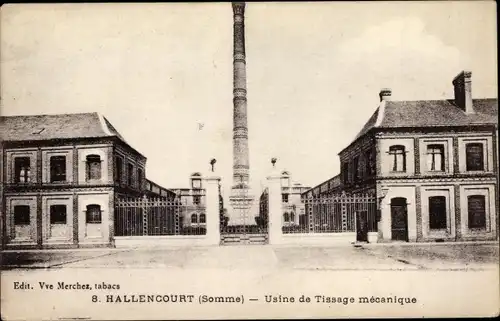Ak Hallencourt Somme, Usine de Tissage mecanique
