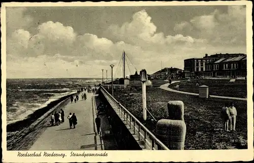 Ak Nordseeheilbad Norderney, Strandpromenade