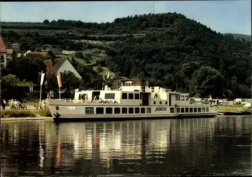 Ak Polle an der Weser, Weserdampfer MS Stadt Hameln