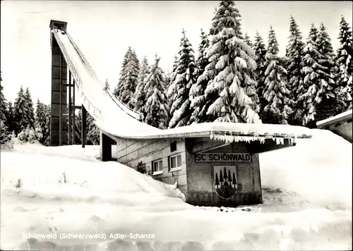 Ak Schönwald im Schwarzwald, Skisprungschanze, Adler-Schanze, Schnee