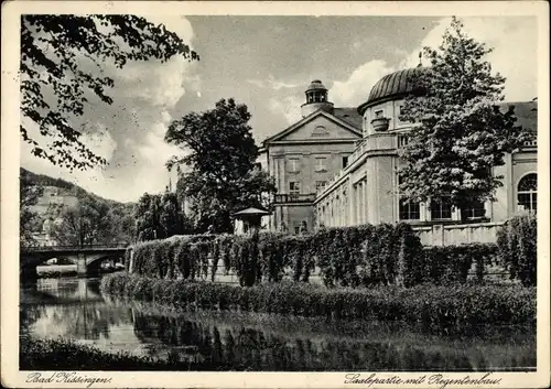 Ak Bad Kissingen Unterfranken Bayern, Saalepartie mit Regentenbau