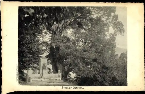 Ak Gmund am Tegernsee Oberbayern, Stielerdenkmal