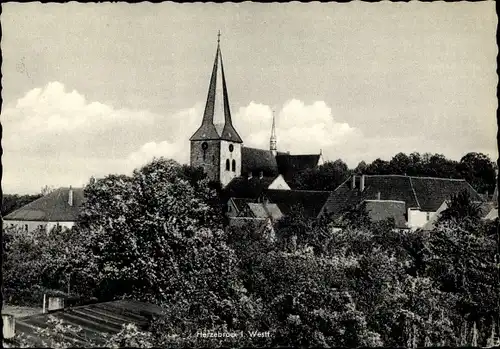 Ak Herzebrock Clarholz in Westfalen, Kirche, Ortspartie
