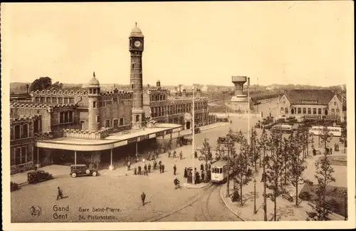 Ak Gand Gent Ostflandern, Gare Saint Pierre