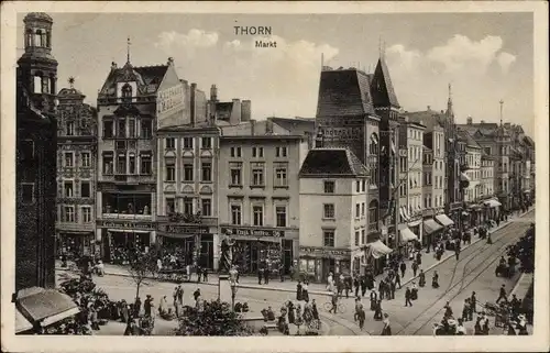 Ak Toruń Thorn Westpreußen, Markt