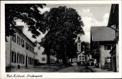 Ak Bad Kohlgrub in Oberbayern, Straßenpartie im Ort