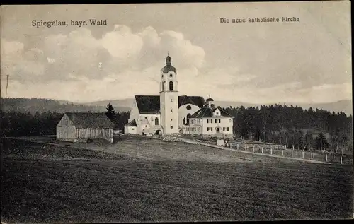 Ak Spiegelau im Bayerischen Wald Niederbayern, Neue katholische Kirche