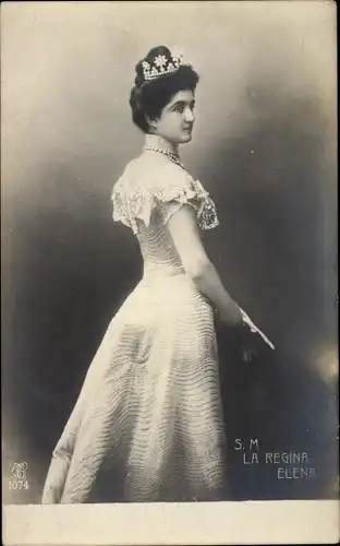 Ak Elena von Montenegro, Königin von Italien, Portrait