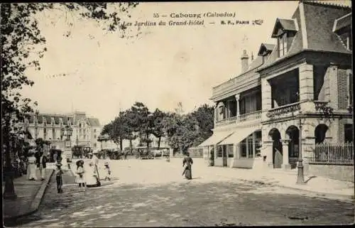 Ak Cabourg Calvados, Les Jardins du Grand Hotel