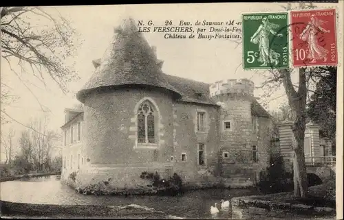 Ak Les Verchers Maine et Loire, Château de Bussy-Fontaines