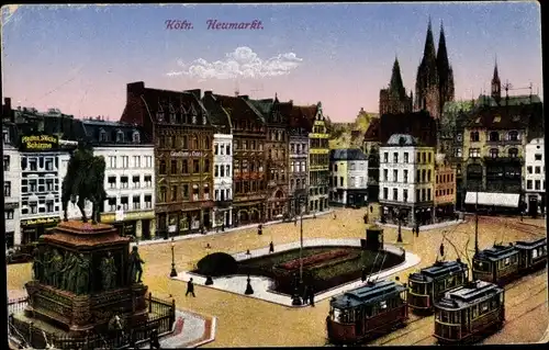 Ak Köln am Rhein, Heumarkt, Straßenbahnen