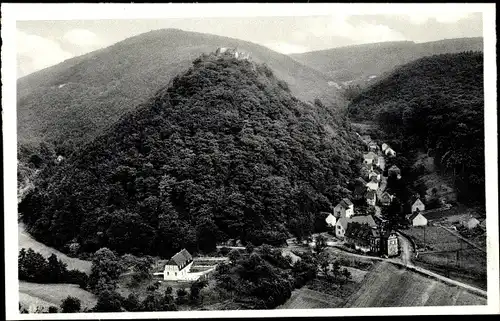 Ak Veldenz an der Mosel, Evangelisches Erholungsheim, Ortsansicht, Schlossruine