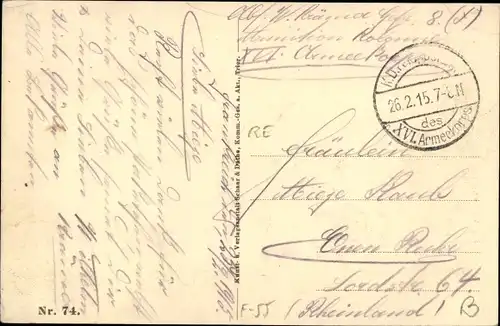 Ak Rouwers Meuse, Kriegszerstörungen, I. WK, Deutsche Soldaten