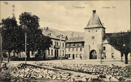 Ak Turckheim Türkheim Elsass Haut Rhin, Unteres Tor