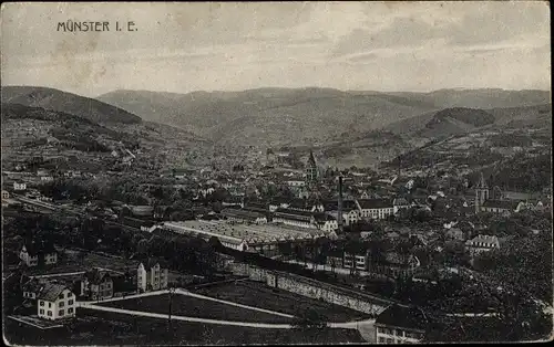 Ak Munster Münster Elsass Haut Rhin, Panorama