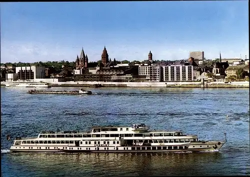 Ak Mainz am Rhein, Schnellschiff, Panorama