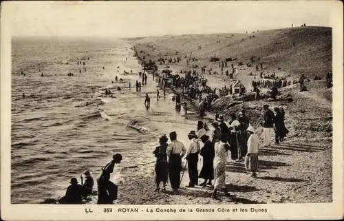 Ak Royan Charente Maritime, La Conche de la Grande Cote, Les Dunes