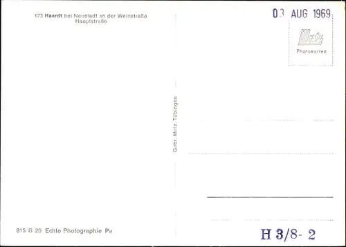 Ak Haardt an der Weinstraße Neustadt a. d. W., Hauptstraße, Gasthaus Müller-Preßler