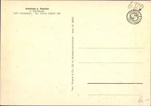 Ak Hattendorf Alsfeld in Hessen, Gasthaus Pension Wettlaufer