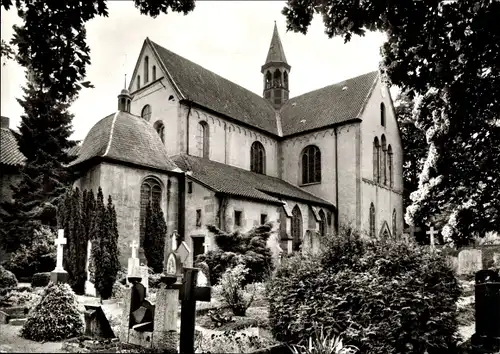 Ak Marienfeld Gütersloh in Westfalen, Kirche, Kirchhof