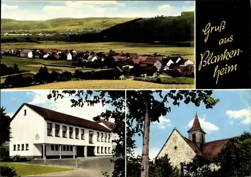 Ak Blankenheim Bebra Hessen, Gesamtansicht, Gemeindehaus, Kirche