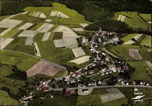 Ak Kerbersdorf Bad Soden Salmünster in Hessen, Fliegeraufnahme, Gesamtansicht