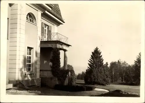 Foto Ak Feldafing am Starnberger See Oberbayern, Haus Seewies, Gartenpartie