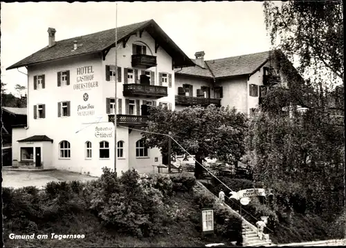 Ak Gmund am Tegernsee Oberbayern, Hotel Gasthof Oberstöger