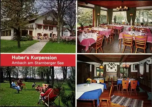Ak Ambach am Starnberger See Oberbayern, Hubers Kurpension