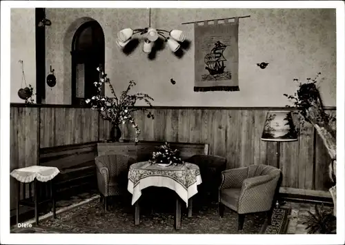 Ak Au an der Sieg, Bibel- und Erholungsheim Hohegrete, Diele