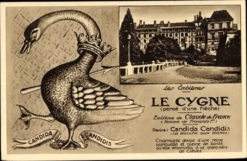 Ak Le Cygne, Embleme de Claude de France, Candida Candidis
