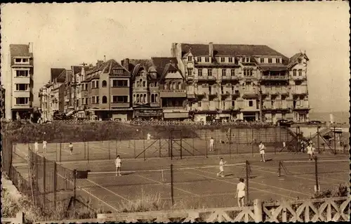 Ak Knokke Heist Heyst Knocke sur Mer Westflandern, Tennisspiel