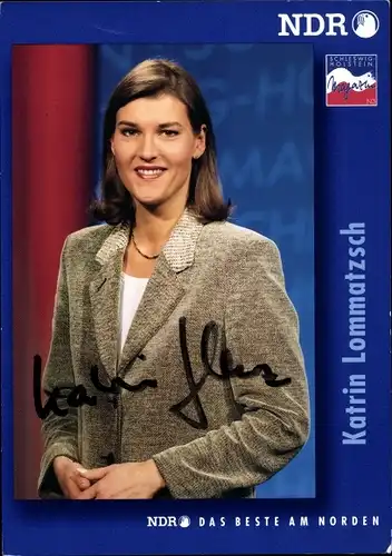 Ak Moderatorin Katrin Lommatzsch, Autogramm, NDR