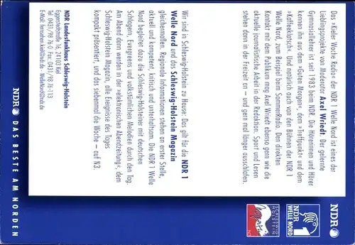 Ak Moderator Axel Wriedt, Portrait, Autogramm, NDR